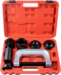 Ball Joint Press & U Joint  Kit with 4x4 Adapters for  2WD and 4WD  and Light  with Red Storage Case Red