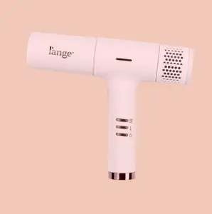 L'ANGE HAIR - Le Styliste Luxe Digital Blush Ionic Lightweight Hair Dryer - Quiet Brushless, Easy Controls, 4 Heat & 2 Speed Settings, with Diffuser for Blowouts, Hair Dryer Diffuser, Multifunctional Hair Dryer