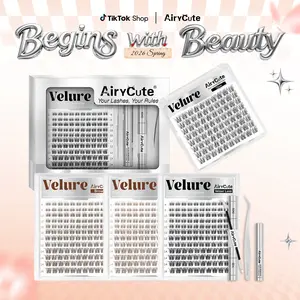 Velure Collection | AiryCute Velure & DarkBrown Velure & Lightbrown Velure & One-Length Velure | Waterproof, Long-Lasting Lashes | Venus | Natural Daily | Beginner-Friendly Lashes for a Flawless Look | Trendy & Must-Have Clusters #SummerVibes