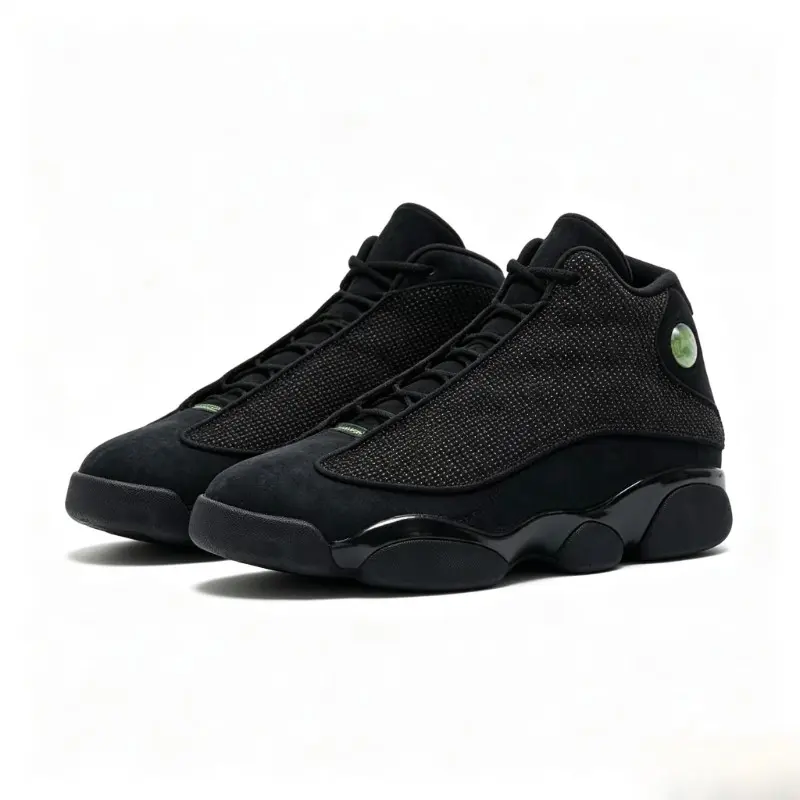 Men's Black Panther Inspired High-Top Basketball Shoes - 3D Hologram, Reflective Mesh & Suede, Solid Lace-Up High Cut Sports Shoes for Gym Courts, Retro Streetwear Casual Sneakers, High Cut Shoes