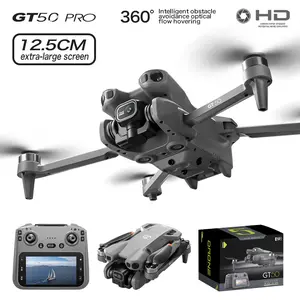 Drone MAX Upgraded 8K Dual-Camera Drone with Obstacle Avoidance, Brushless Motor, Dual Batteries, 5.6" HD Screen Remote, Foldable Design, Night Flight Ready for Adults & Beginners