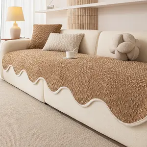 Plush Sofa Cushion Cover, Universal Pet-Friendly Design, Non-Slip Protector, Soft Sofa Protector, Fits Single to Multi-Person Sofas