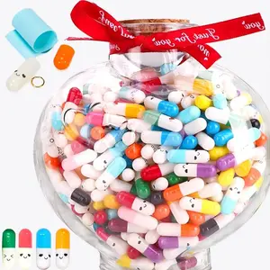 Colorful Smile Face Capsule, 100pcs/set Emotional Support Capsule with Mini Paper Notes, Party Gift for Friends, Wedding Favors, Party Favors, Party Favor Packs