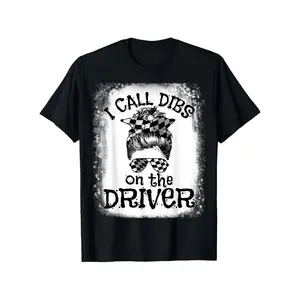 Racing Wife Racing Stock Car Ground Racing Driver's Dibs T-shirt, 100% cotton, Vintage model T-shirt, suitable for men and women, 180g, round neck, black, size S-XXXL