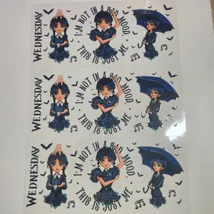 16oz  Wednesday UV DTF Wraps - Perfect for Beverages - Drinkware