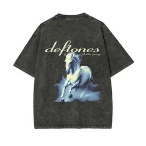 Retro Limited Vintage Deftones Tour Shirt, Rock Band WHITE PONY Oversized Heavy Washed Cotton Tee, 90s Grunge Gothic Punk Y2K Rock Merch