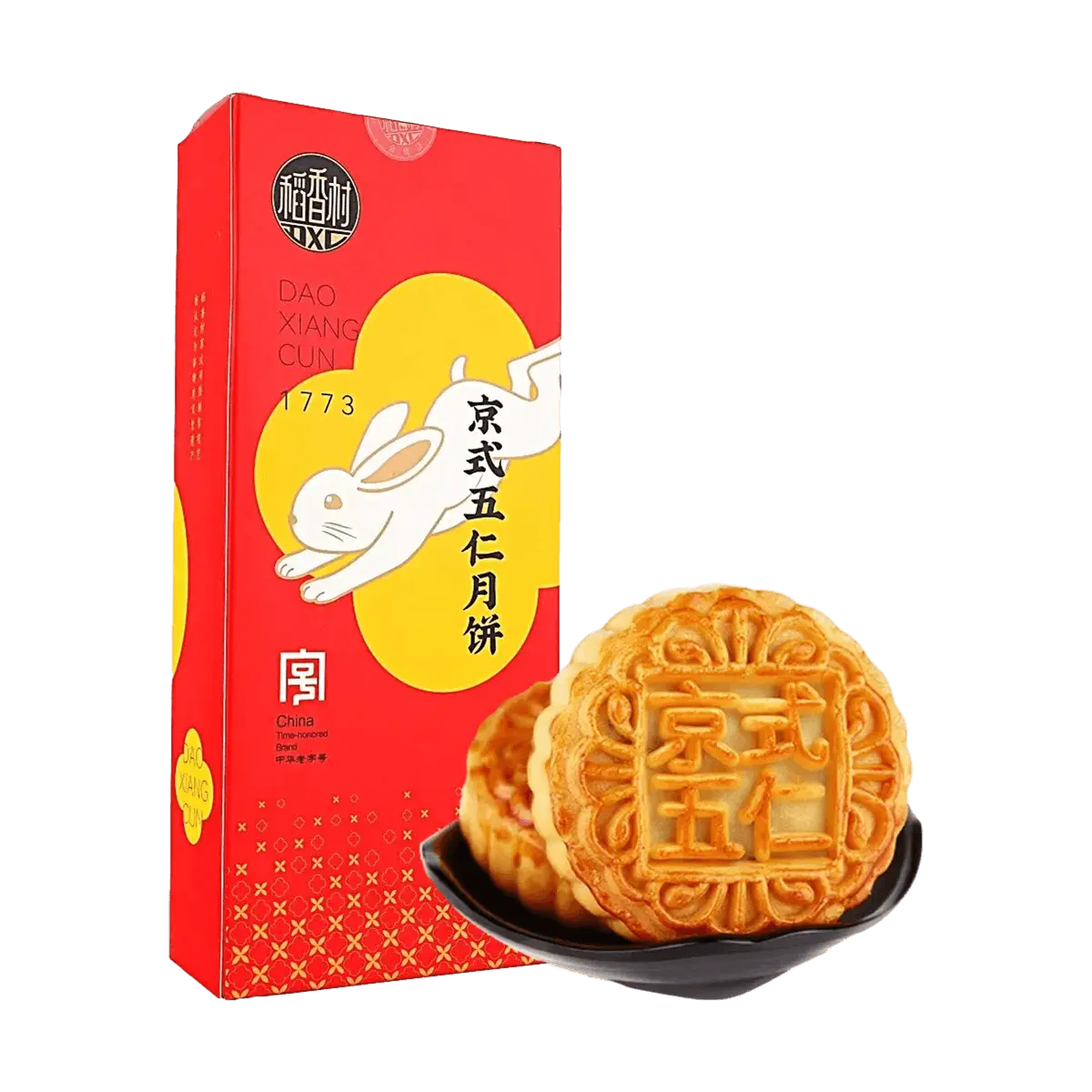 Dao Xiang Cun Beijing Style Five Nut Mooncake 3pcs 150g - Traditional Mid-Autumn Festival Pastry Gift