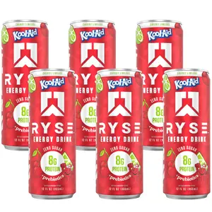 RYSE Protein Energy Drink Kool-Aid Cherry Limeade, 12oz Cans, 6-Pack