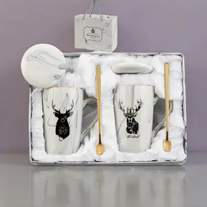 Personalized Marble Pattern Coffee Mug, 13.5oz Ceramic Design, Perfect Wedding Gift for Couples, Reusable & Washable Tumbler Stylish Drinkware, Ceramic Mugs