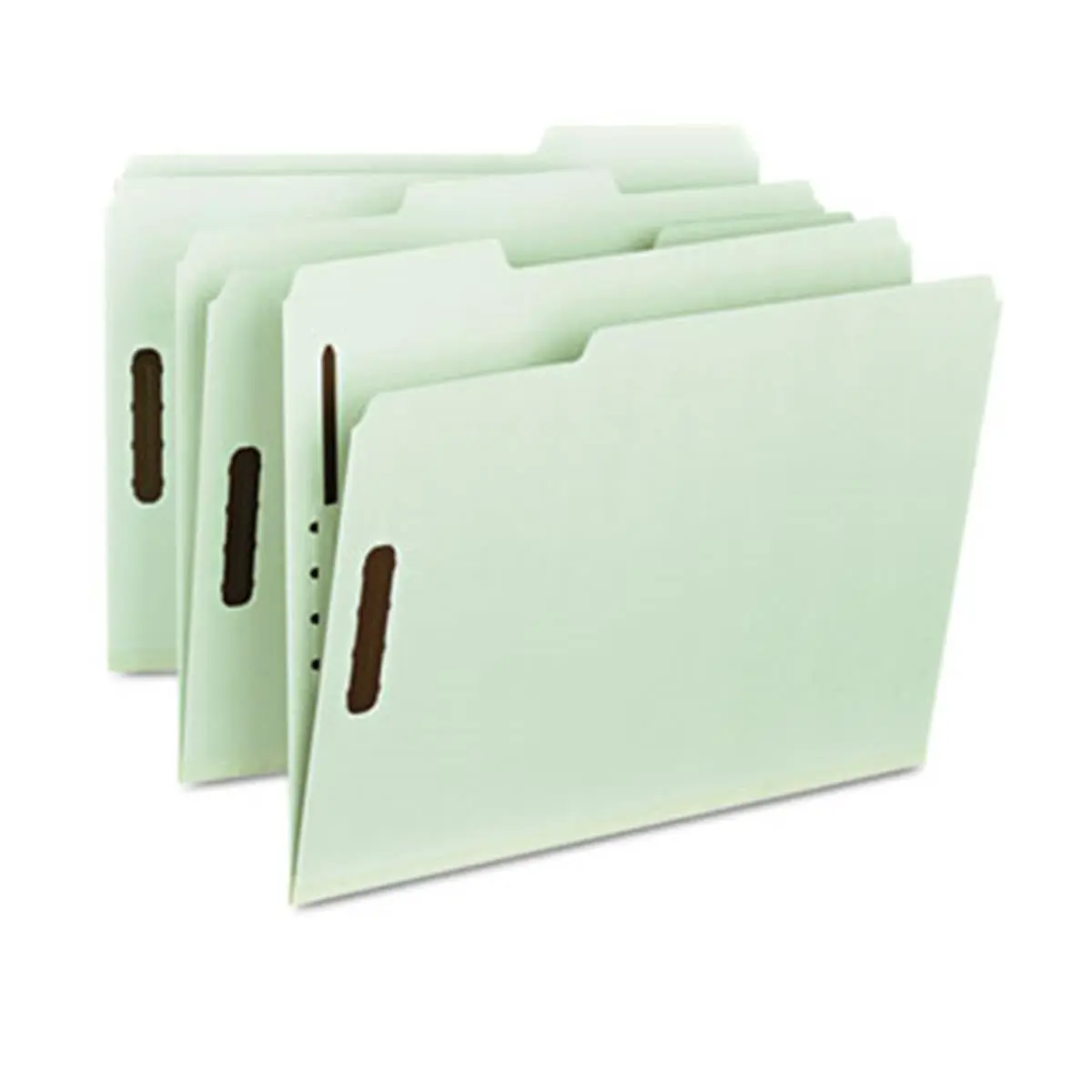 Sturdy Recycled Pressboard Fastener Folders for Office Use, Letter Size, 1 in. Expansion, Gray-Green, 25 per Box - Environmentally Conscious Desk Organization Solution for Holding Large Files