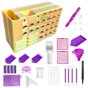 19/31-Grid Diamond Painting Organizer Set,Diamond Mosaic painting storage box — Ideal Gift & Practical Tool Kit for Handcraft Enthusiasts