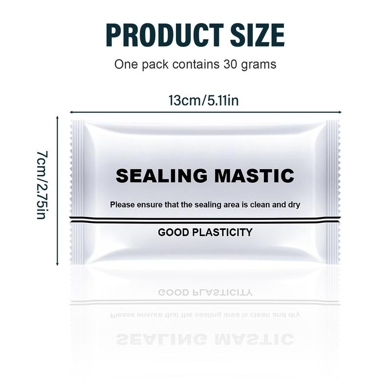 Waterproof Sealant Putty, Moldable Repair Sealing Clay for Wall Holes & Pipe Gaps, Quick-Setting Mastic for Drain Connections, AC Line Pass-Throughs, Cracks & Gaps, Indoor/Outdoor Use (White)