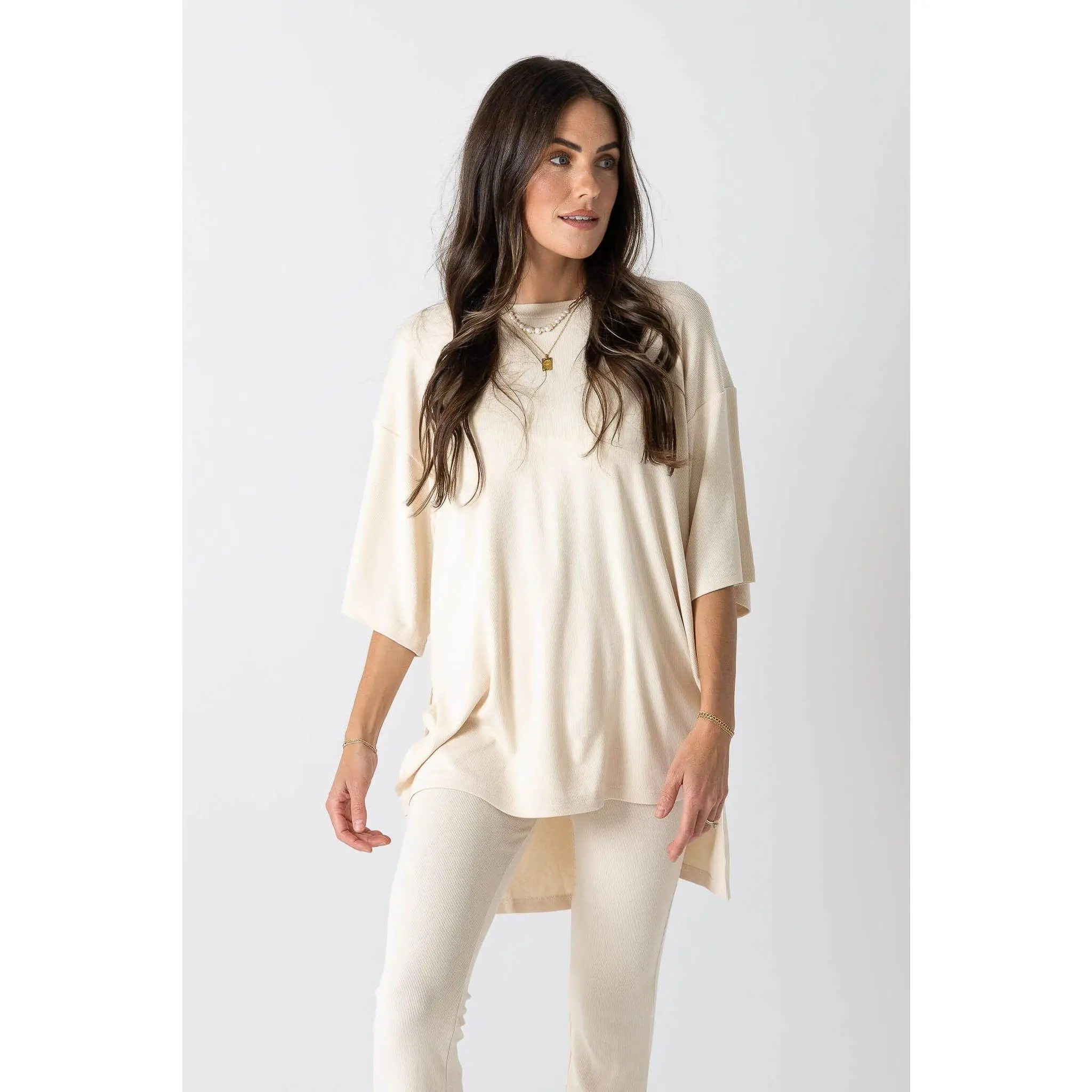 All Weekend Long Pant Set Oatmeal