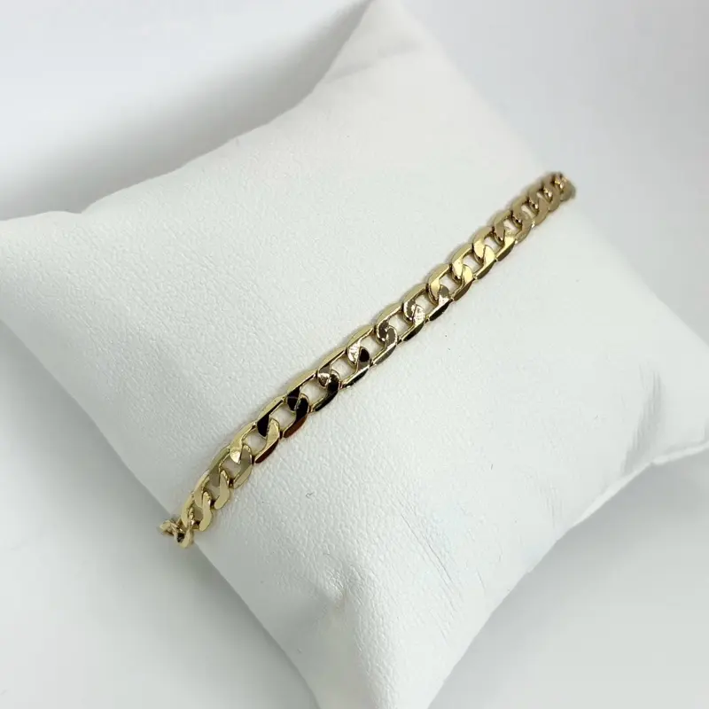 14K Gold Plated Cuban Bracelet 7.5” – Elegant & Trendy Everyday Piece