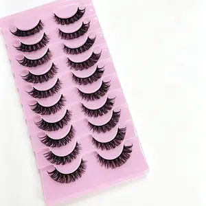 10 Pairs Mango Eye Lashes, Natural Look, 8D False Eyelashes, Angel Wing Extension Strips, Attractive Fake Lashes for Beauty Enhancement