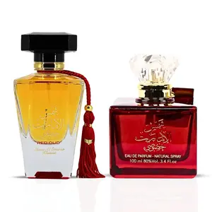 Shams Al Emarat Khususi & Red Oud Shams Al Emarat Khususi Eau de Parfum Sprays 100ml (3.4 oz) by Ard Al Zaafaran | Indulgent and Bold — Two Scents That Balance Elegance With Opulence. (Bundle)