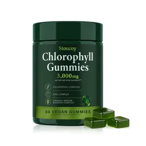 Chlorophyll Gummies | 30 Gummies | Super Green Chlorophyllin Formula with Zinc Complex, Vitamins D3, C, E, B12 & Organic Immune Booster Blend | 0g Sugar | Natural Green Apple Flavor with a Hint of Mint