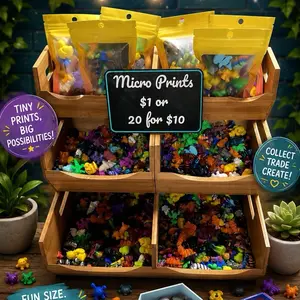 3D Printed Collectible Figurines - First Level Authorized Seller, Colorful Animal Art Statues, 15-40% Smaller Micro Prints, Artistic Home Decor Ornaments, Affordable Home Supplies (1 for $1 or 20 for $10)