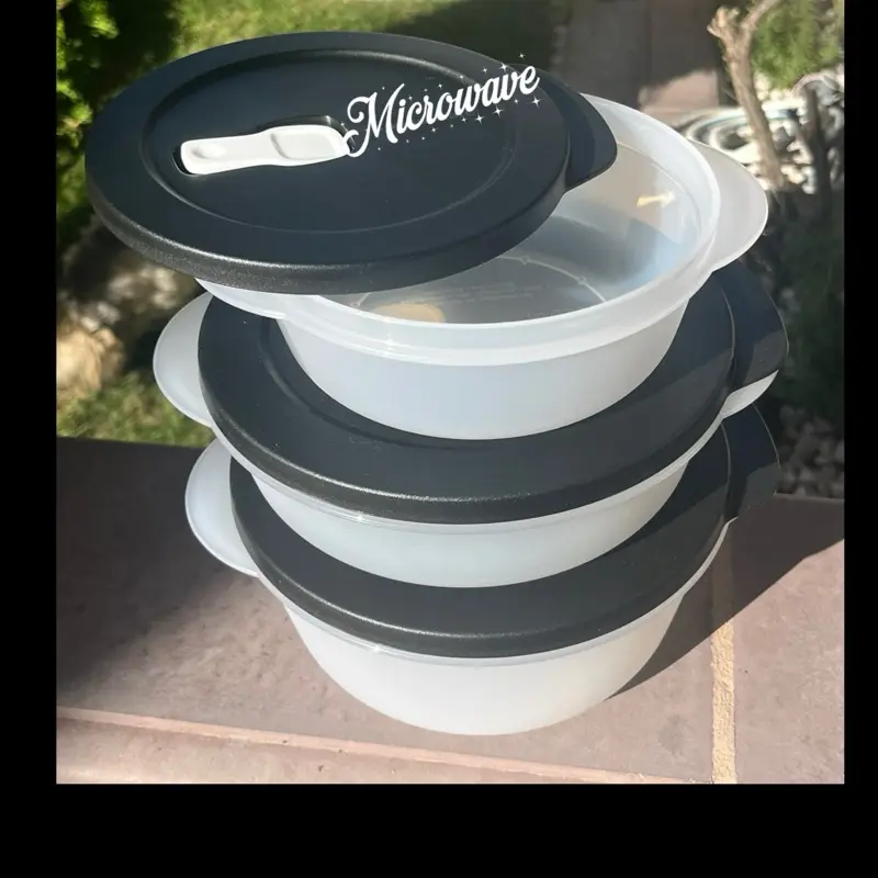 3-Piece Airtight Translucent Kitchen Meal Prep Containers Set - Airtight Lunch & Reusable Snack Options, 2/4/6 Cups Capacity, Dark Lids, Steam Valve, Microwave Safe, Airtight Lunch Containers, Reusable Snack Containers