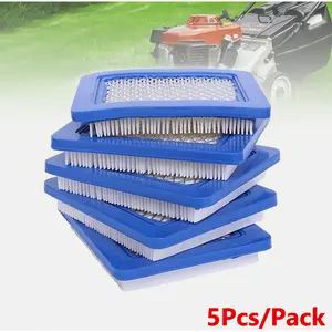 Lawn Mower Air Filter 5 Pack, Compatible with Briggs Stratton 491588s 399959