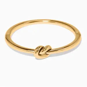 Interlok Hinged Gold Bangle