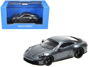 2025 Porsche 911 (992.2) GT3 Touring Gray Metallic Limited Edition to 240 pieces 1/64 Diecast Model Car by Minichamps