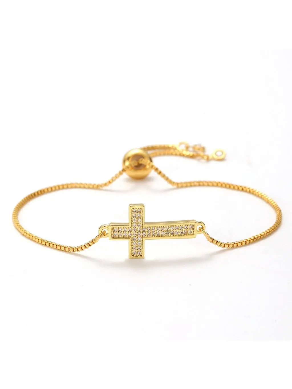 Rhinestone Cross Charm Bracelet, Unisex Trendy Crystal Cross Bracelet, Fashion Aesthetic Jewelry for Men Women, Daily Party Outfit Accessory