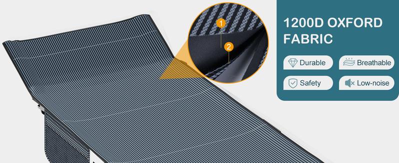 Naudacaa Folding Camping Cot with 2-Sided Mattress – Heavy-Duty, Portable Guest Bed for Camping, Travel, Outdoor & Indoor Use, Supports up to 880 lbs Blue Naudacaa Folding Camping Cot with 2-Sided Mattress – Heavy-Duty, Portable Guest Bed for Camping, Travel, Outdoor & Indoor Use, Supports up to 880 lbs Blue