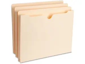 Business Source File Pocket Straight Tab 1" Exp. 200 Cap. Letter 50/BX MLA 65797