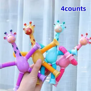 Cartoon Giraffe Design Stretch Tube Toy, Creative Puzzle Toy, Decompression Toy for Boys & Girls, Birthday Gift
