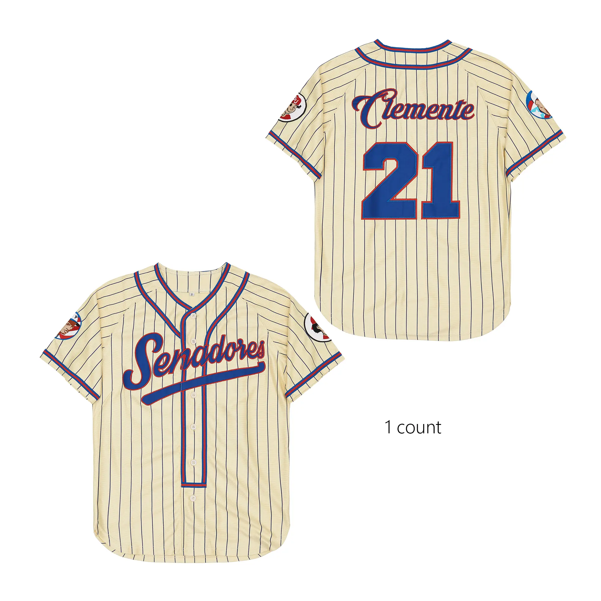 Men's Senadores #21 Baseball Jersey, Vintage Cream Pinstripe Pattern Mesh Shirt with Short Sleeves, Breathable Loose-fitting Top for Sporty Chic Streetwear & Baseball Drip, Cultural Fan Styling