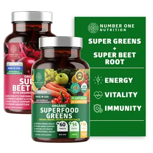 Premium and Organic Superfood Greens and Beet Root Tablets for Immunity and Antioxidant Support, Packed with Alfalfa, Spirulina and Barley Grass, 120 Tablets