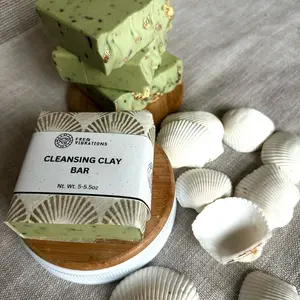 French Green Clay Soap Bar Body Care Cleanser Cleansing Skin Care Gentle Soothing