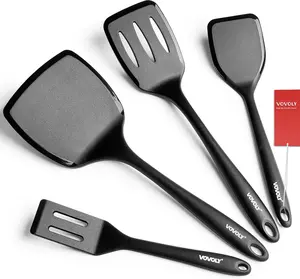 Silicone Spatula Set, 600°F Heat Resistant Silicone Spatula Turner Flipper for Cooking, Non Stick and Non Scratch Kitchen Utensils for Eggs & Pancakes,...