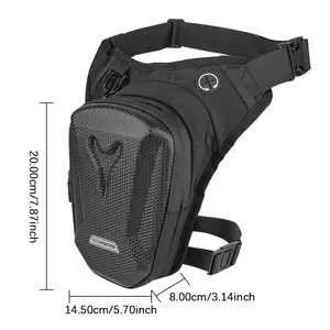Motorcycle Thigh Bag Waterproof Multifunctional Outdoor Leg Bag for Men Adjustable Crossbody Waist Bag Ideal for Rides and Deliveries 20x14x8cm