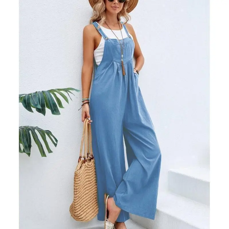 2025 Women's Solid Color Women's Casual Pants Overalls Womenswear Suits Khaki Army