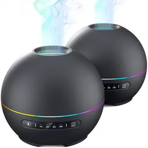 2 Home Essential Oil Diffusers - 200 ml Aromatherapy Diffuser, Belt 4A Timer and 7 Color Night Lights, 20 dB Quiet Operation for 10 Hours, Automatic Shut-off