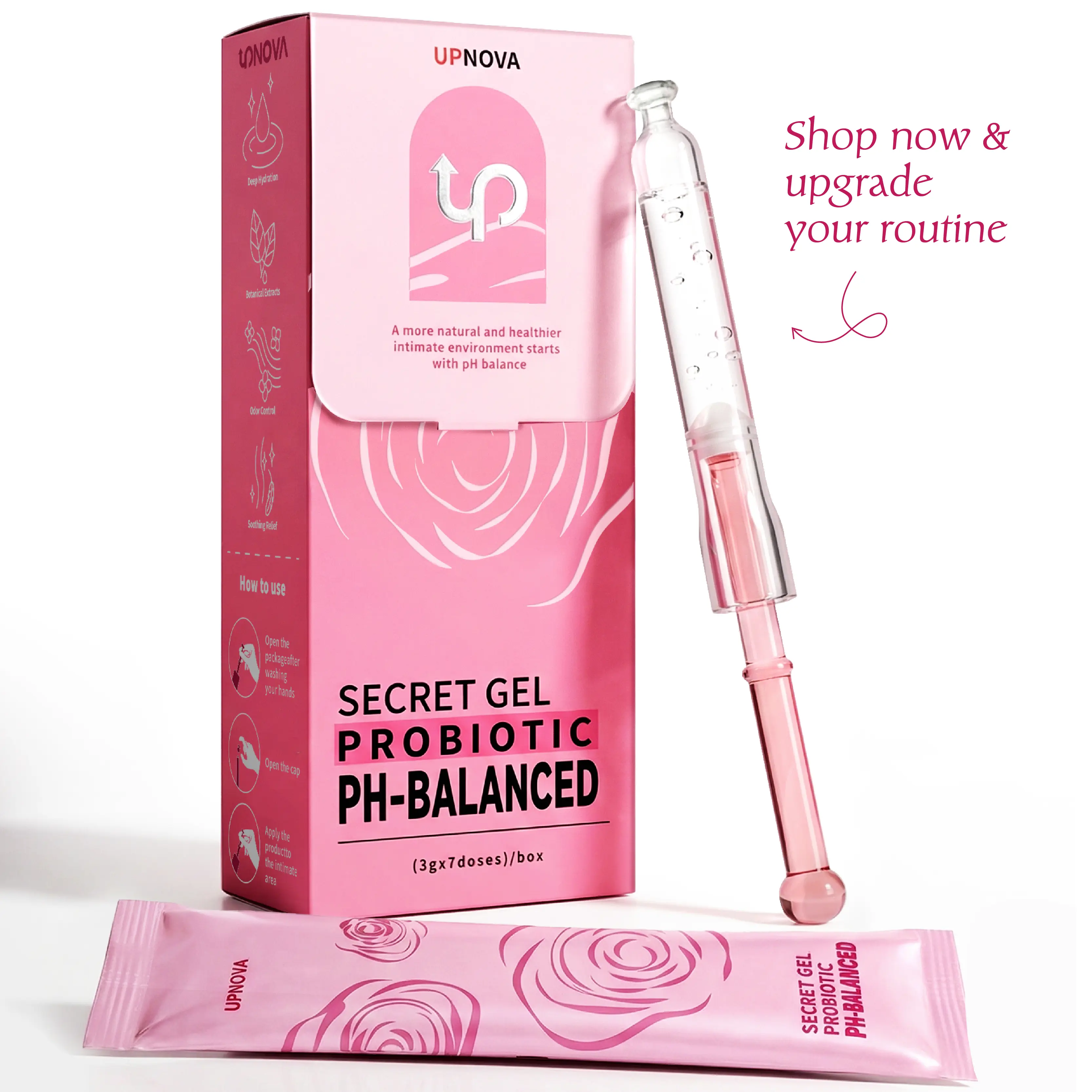 【Free Shipping】UPNOVA Feminine Intimate Care Gel (7-Pack) | Probiotic pH Balance Daily Use | Gentle Care for Fresh & Comfortable Feeling, summer vibe