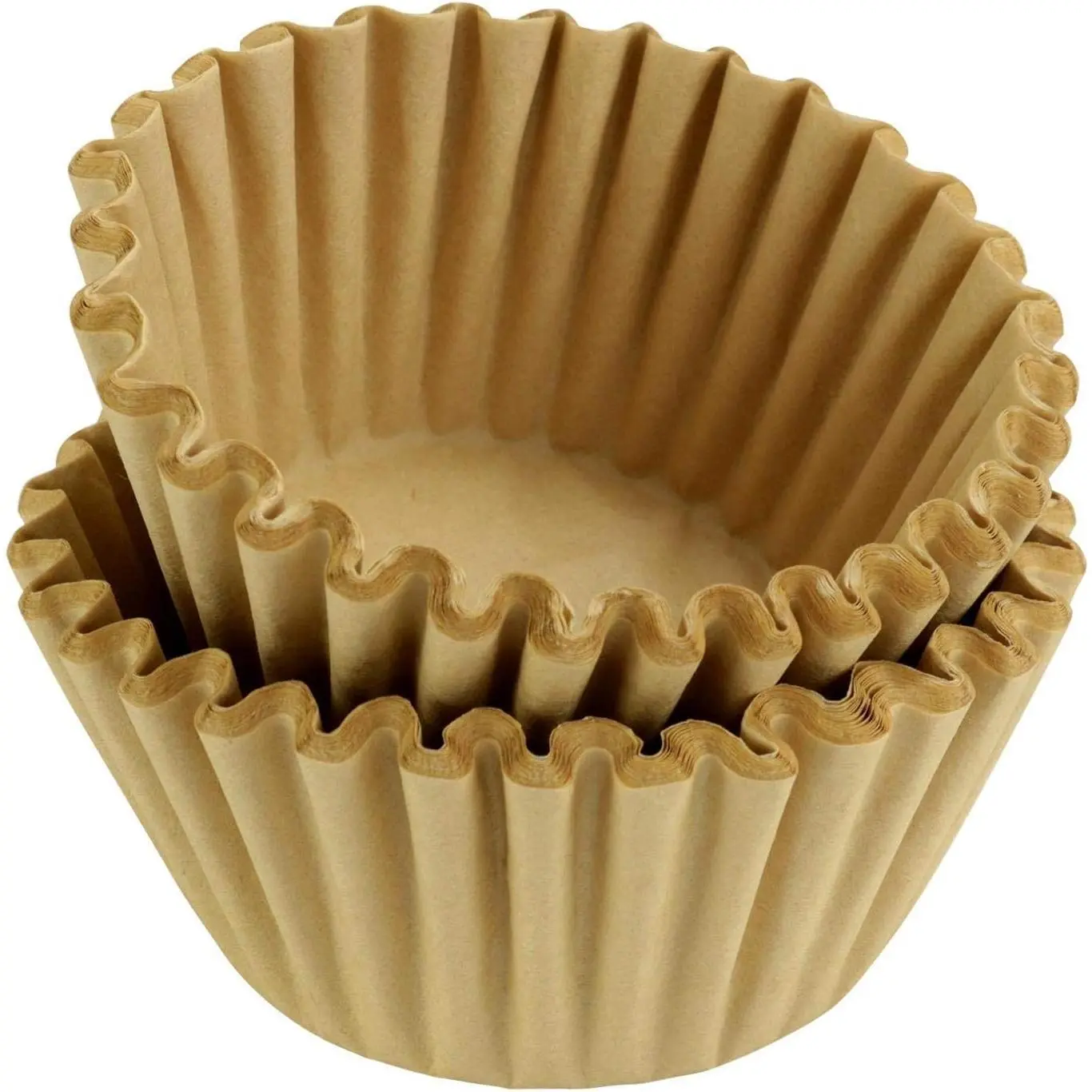 Disposable Paper Coffee Filters, Sturdy Natural Unbleached 8-12 Cup Basket Filters for Coffee Brewing, Biodegradable 200-Count Kitchen Coffeeware with Easy Clean Up
