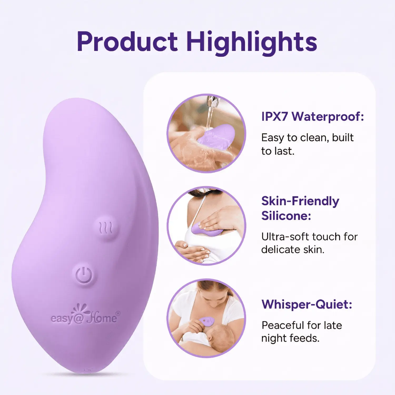 Easy@Home 2-in-1 Lactation Massager with Heat & Vibration for Breastfeeding Comfort - Gentle Nursing Support, Waterproof IPX7, Travel-Friendly Design - TikTok Shop Easy@Home 2-in-1 Lactation Massager with Heat & Vibration for Breastfeeding Comfort - Gentle Nursing Support, Waterproof IPX7, Travel-Friendly Design - TikTok Shop