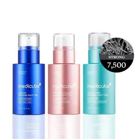 [medicube] Mix & Match Exosome Spicule Shot 7500 Set | Liquid Skin Booster Serum for Pore Care, Uneven Skin Tone, Healthy-Looking Skin | Korean Skincare, K-beauty