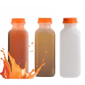 EcoQuality [50 PACK] Empty Plastic Juice Bottles with Tamper Evident Caps 16 OZ - Smoothie Bottles - Ideal for Juices, Milk, Smoothies, Picnic's and even Meal Prep Juice Containers