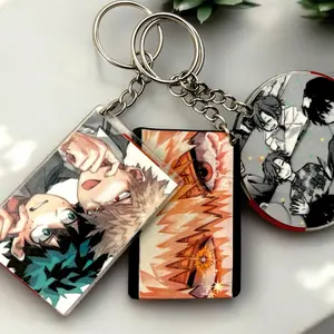 Katsuki Bakugo My Hero Academia Anime Keychain - Custom Keychain with Unique Design, Featuring Characters from My Hero Academia