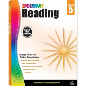 Spectrum Reading Comprehension Grade 5 Workbooks, Ages 10 to 11, 5th Grade Reading Comprehension, Nonfiction and Fiction Passages, Summarizing Stories and Identifying Themes - 174 Pages Paperback – August 15, 2014