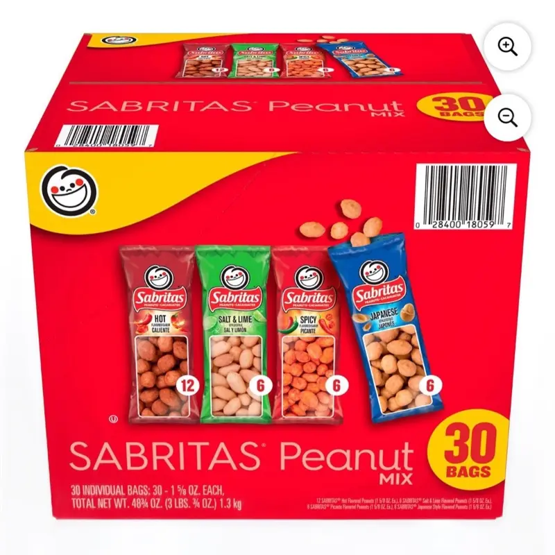 Sabritas Variety Pack Peanuts 30 Pack - 3LbS Peanut Snack Mix