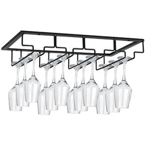 Under Cabinet Wine Glass Rack Storage Stemware Holder Easy Install Iron Durable Corner Bathroom Organizer with Perfume Tray Collapsible Multifunctional Bins Wheels Foldable Clear Window Bed Christmas Ornament Box Dividers Stackable Makeup Multi-Purpose