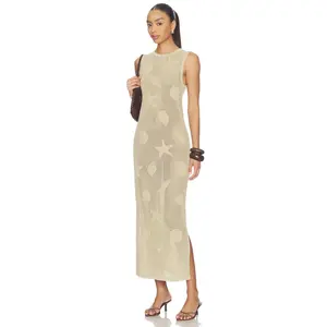 Barefoot Dreams Sunbleached Shell Motif Midi Dress in Stone