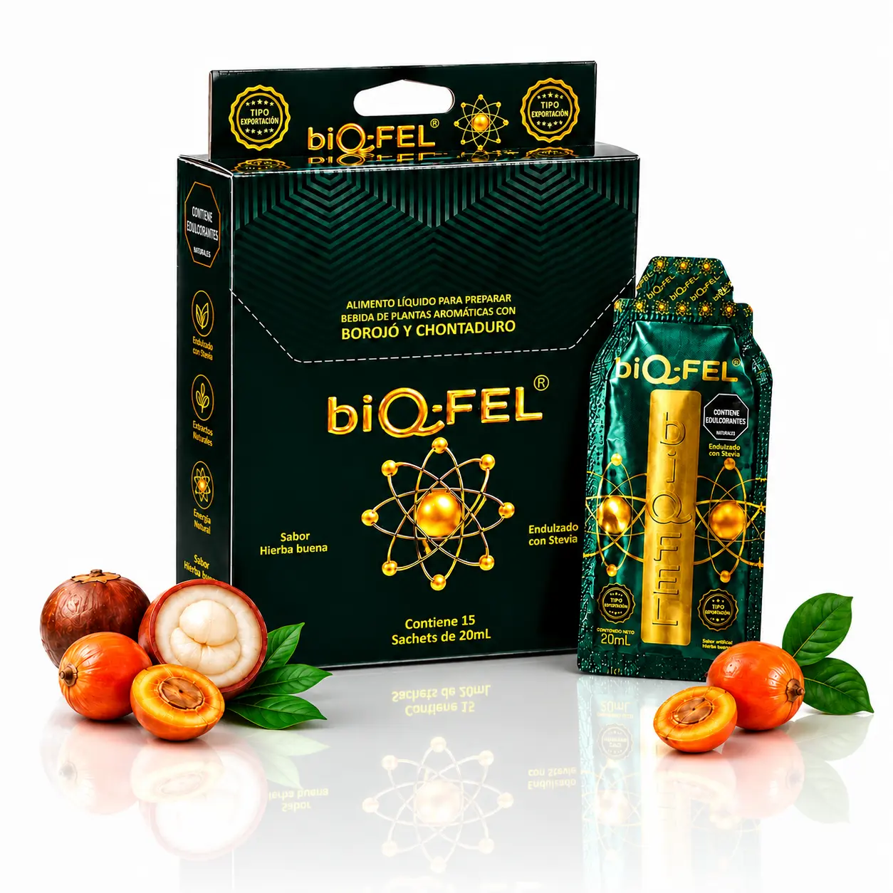 BIQGO – Liquid Fruit Concentrate Sachets | Chontaduro, Borojo | 15-Pack