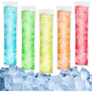 [Bag Only] 100 Popsicle Bags No Funnel - Sealable Popsicle Mold Bags,  Freezer Tubes with Zip Seals, Ideal for Ice Pops, Yogurt, Juice, Smoothies,  Snacks