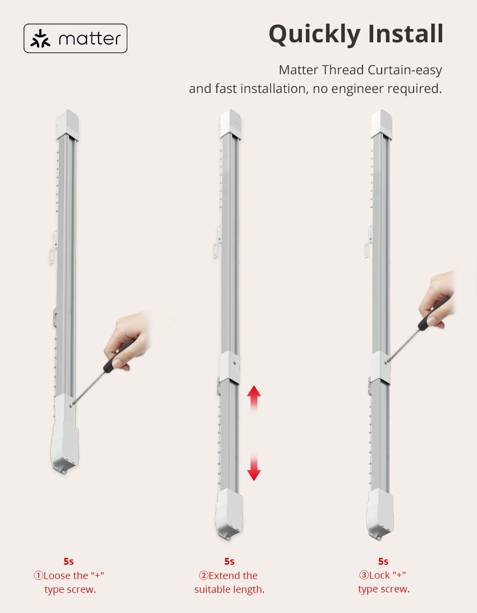 Zemismart Fully Automatic Electric Curtain Sliding Rail Directly Connected to Apple HomeKit for Easy Control and Installation